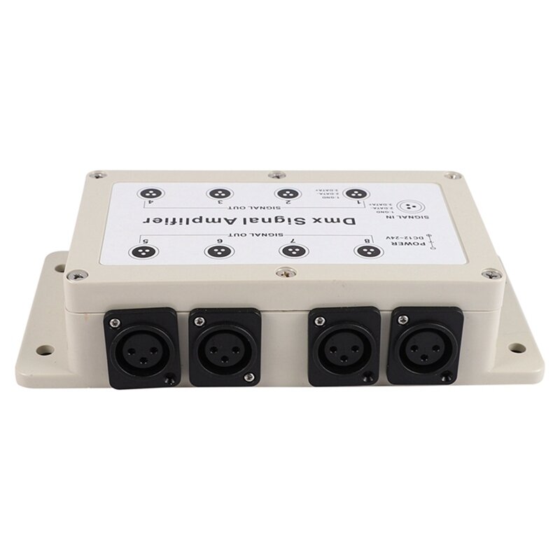 LED إشارة مكبر للصوت تحكم ، البلاستيك الأبيض دسم للمعدات المنزلية ، 8 قناة الإخراج Dmx ، Dmx512 ، 1 قطعة ، 12-24 فولت