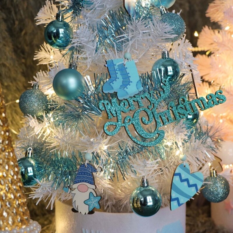 شجرة عيد الميلاد منضدية مع زينة على شكل نجمة على شكل شجرة Led سلسلة ضوء لزينة عيد الميلاد لسطح المكتب ذاتية الصنع دروبشيب