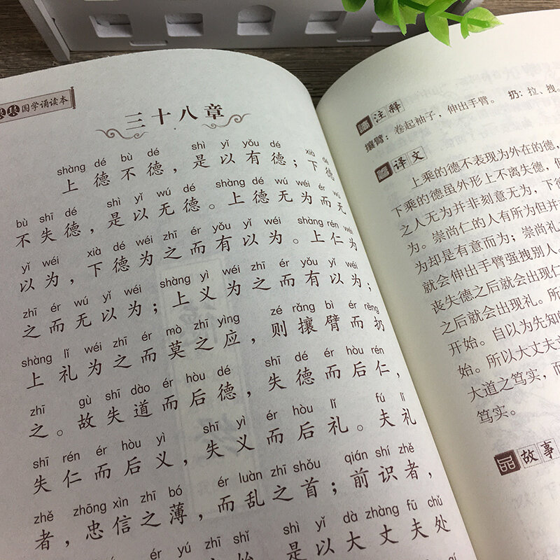 HVV الكتب الصينية للأطفال محلل كونفوشيوس تاو تي شينج الكلاسيكية كتاب القراءة مع بينيين كتاب لتعلم الكتب الصينية