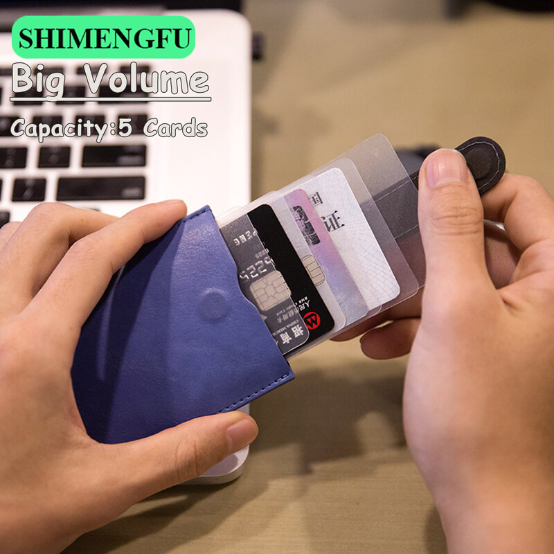 DAX V3 جلد طبيعي سليم حاملي بطاقة المحمولة ID الائتمان حامي التدرج النساء الرجال محفظة حافظة بطاقات عمل محفظة المال