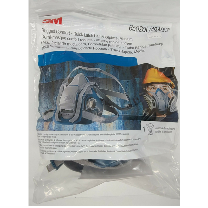 Original 6502QL Reusable Silicone Half Face Mask Standard Edition Respirator Can Be Used with 3M 6200 Series Filter
