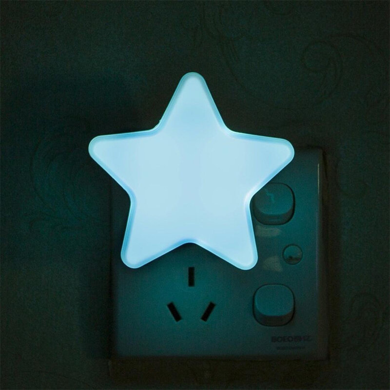 لطيف ستار LED مقبس إضاءة الليل في التحكم الذكي في الضوء توفير الطاقة أباجورة لدرج غرفة نوم الأطفال المدخل