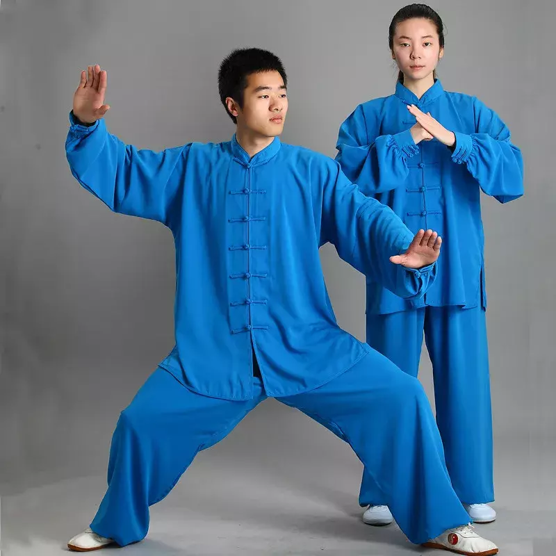 زي تاي كونغ فو للرجال ، ملابس صينية تقليدية ، بدلة ووشو بأكمام طويلة ، زي كونغ فو ، ملابس تمارين