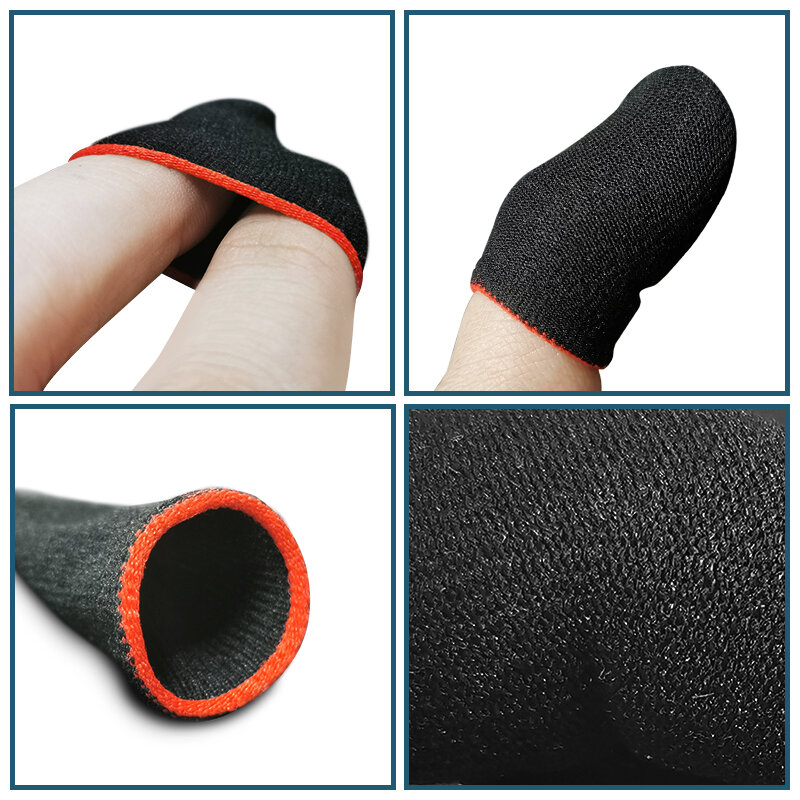 20/100 قطعة من أغطية لأصابع الألعاب PUBG غطاء لأطراف الأصابع يسمح بالتهوية مقاوم للعرق ومقاوم للانزلاق قفازات الإبهام لألعاب الهاتف المحمول