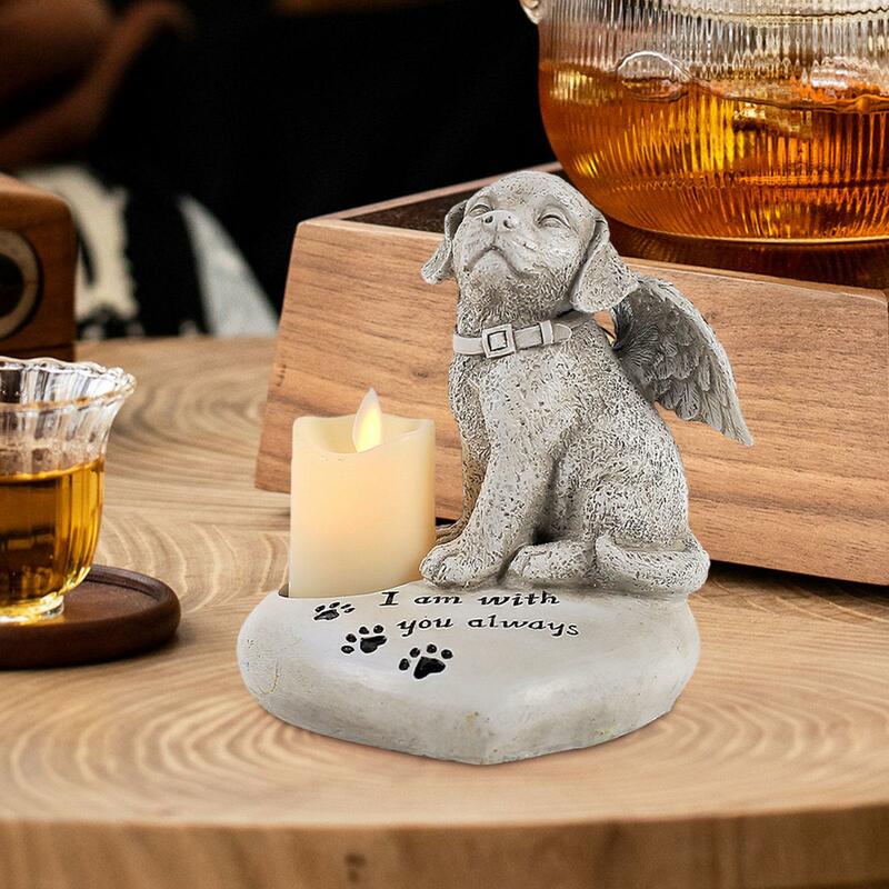 تمثال تذكاري لمحبي الكلب تحية ، هدية تذكارية للحيوانات الأليفة ، تمثال الملاك الكلب ، المنحوتات في الهواء الطلق ، هدية RemembHonor الكلب
