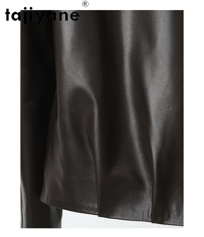 Tajiyane-معطف من جلد الغنم الأصلي للنساء ، جاكيت قصير من الجلد الحقيقي ، معاطف وجواكيت غير رسمية ، ملابس عالية الجودة ،