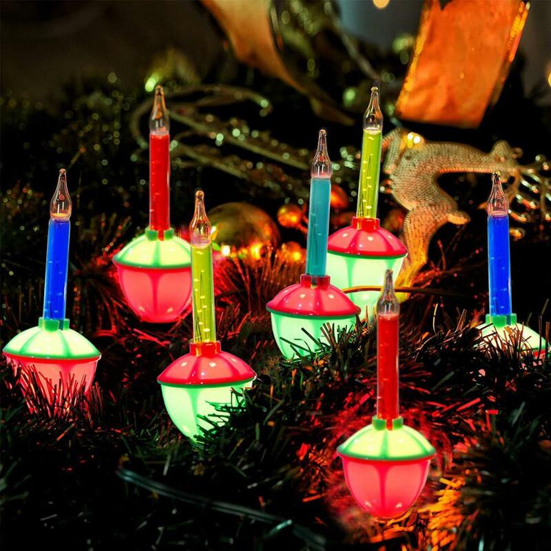 أضواء شمعة فقاعة عيد الميلاد ، مقاوم للماء ، في الأماكن المغلقة ، ديكور عيد الميلاد ، أضواء معلقة الموفرة للطاقة ، Ip65