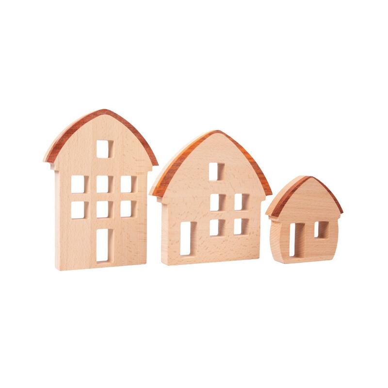 3x الخشب ديكور المنزل كتلة علامة خشبية للحزب تفضل مرحلة ما قبل المدرسة الأعمار 4 إلى 8