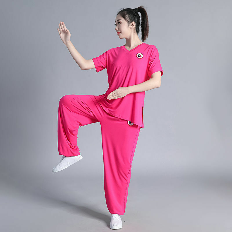 تاي تشي موحدة عالية الجودة القطن قصير الأكمام جديد النمط الصيني تظهر الكونغ فو ملابس رسمية ل Aldult الرجال النساء فنون الدفاع عن النفس