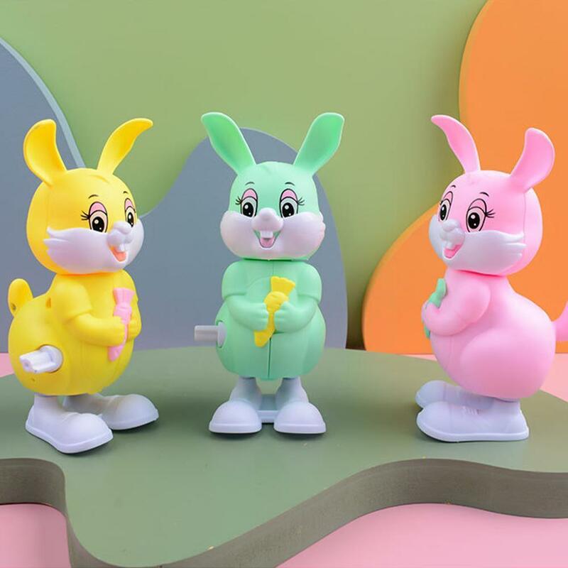 1 قطعة الربيع عقارب الساعة الأرنب لعبة أرنب صغير التراجع القفز المشي يختتم أرنب لعبة للأطفال الأطفال الأولاد التعليمية D6z9