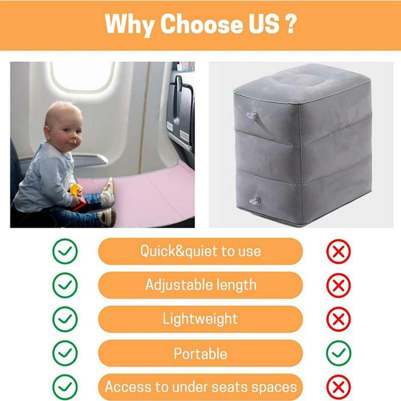 المدمجة والمحمولة مقعد الطائرة موسع القدم ، دواسات الطفل ، السرير ، أساسيات السفر ، الطفل