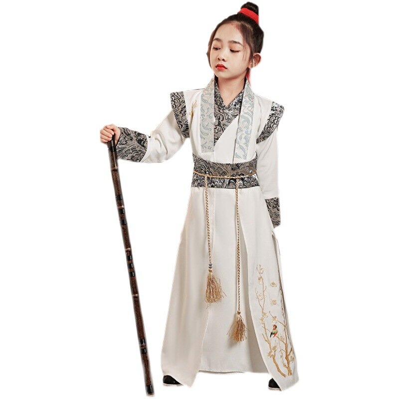 الصين نمط فتاة الصبي Hanfu طفل Suit دعوى المحارب المرحلة الزي السنة الجديدة التقليدية الصينية فستان القديمة Chivalrous تأثيري