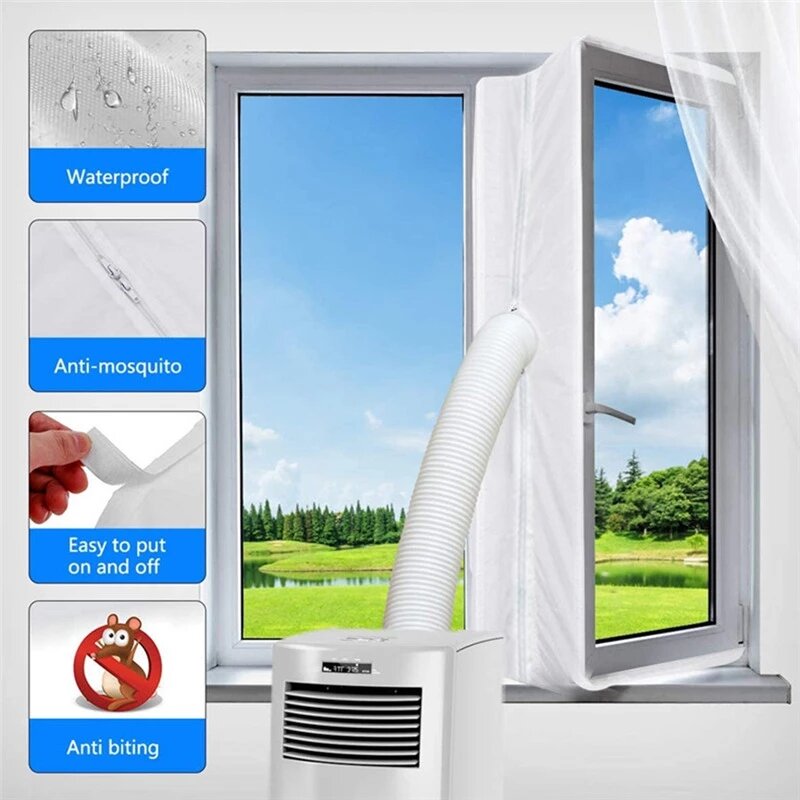 العالمي قفل الهواء نافذة ختم القماش لوحة 3/4 متر الهواء الساخن وقف مكيف المخرج نافذة ختم عدة ل المحمول مكيف الهواء
