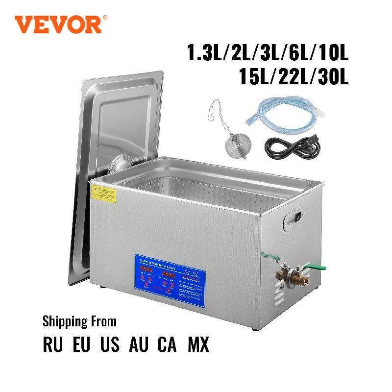 VEVOR-منظف بالموجات فوق الصوتية المحمولة للمنزل ، غسالة ، غسالة ، لافي-أطباق ، 1.3L ، 2L ، 3L ، 6L ، 10L ، 15L ، 22L ، 30L ، أجهزة الموجات فوق الصوتية