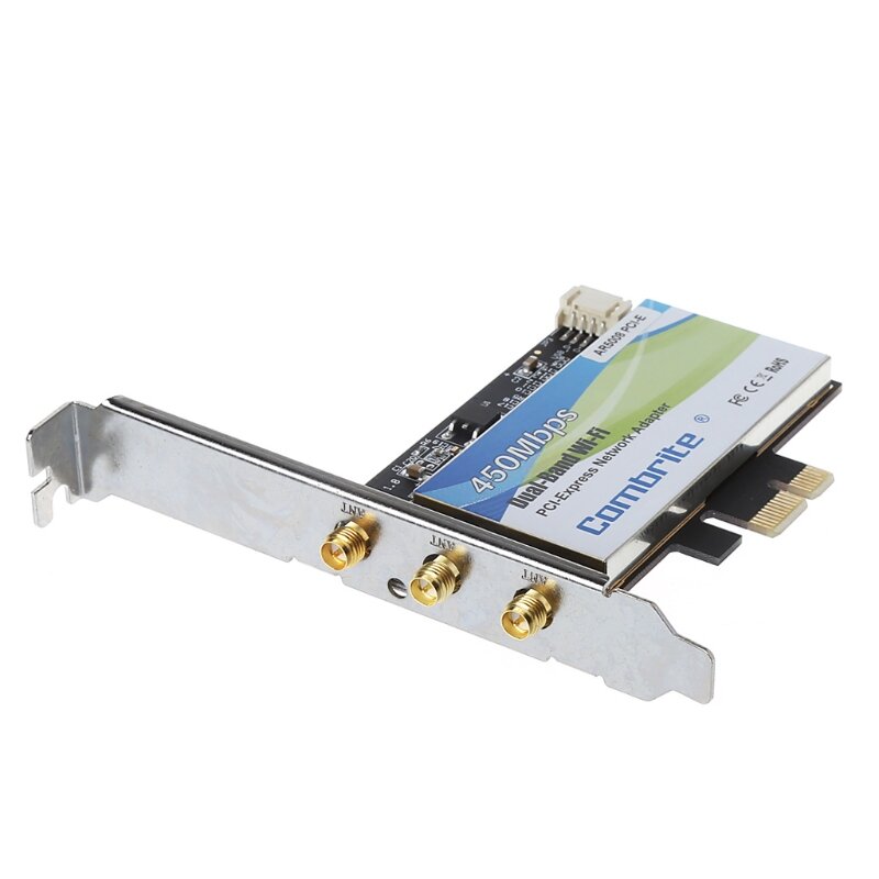 محول PCI-Express WiFi اللاسلكي بطاقة شبكة جيجابت 300 ميجابت في الثانية ثنائي النطاق 2.4G + 5G P9JB
