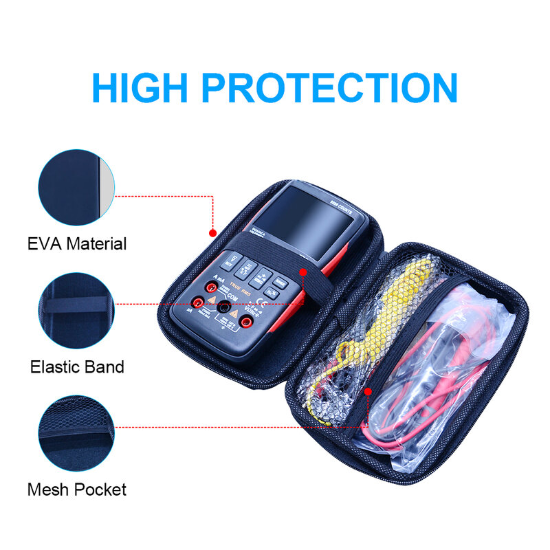 Xin Tester Hard EVA Tool case for multimeter,Mesh carry storage bag waterproof leather pouch box 152*85*45mm/6x3.4x1.8in