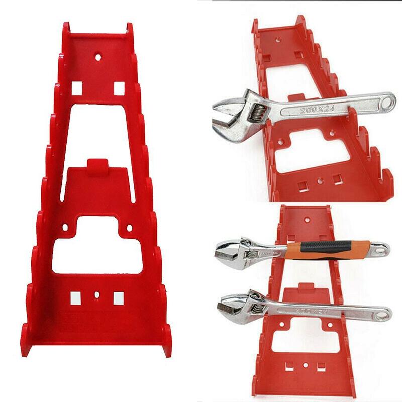 Plastic Wrench Rack Organizer Tool Holder Spanner Sorter Holder Wall Mounted Tray Rack Storage Organizer Household Socket Tool