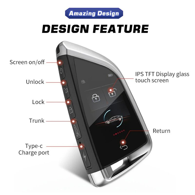الكورية/الإنجليزية/التركية CF568 العالمي تعديل الذكية LCD مفتاح لسيارات BMW لكيا لبنز لفورد دخول بدون مفتاح السيارات قفل الباب