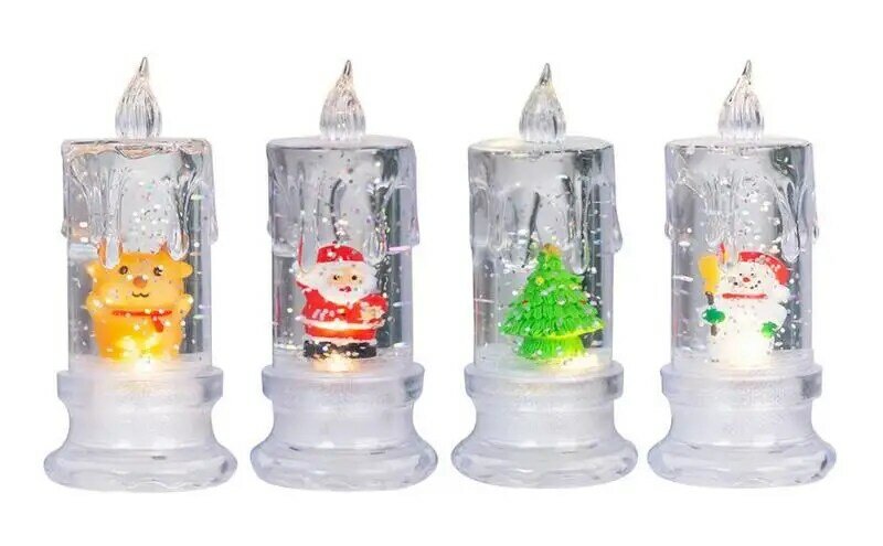 مصباح الشاي LED عديمة اللهب ، الشموع الكهربائية ، زخرفة عيد الميلاد ، ضوء شمعة هالوين ، محور ، زينة الجدول