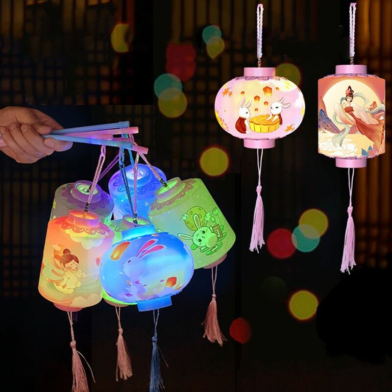 الفوانيس الصينية المحمولة الملونة للأطفال ، قلادة اسطوانة مستديرة ، مصباح منتصف الخريف ، ألعاب المهرجان ، حفلة للأطفال