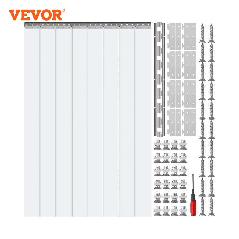 VEVOR-رؤية واضحة ستارة باب الشريط البلاستيكية ، نافذة انزلاق يندبروف ، شاشات التثبيت للمشي في مبردات الفريزر ، مستودع