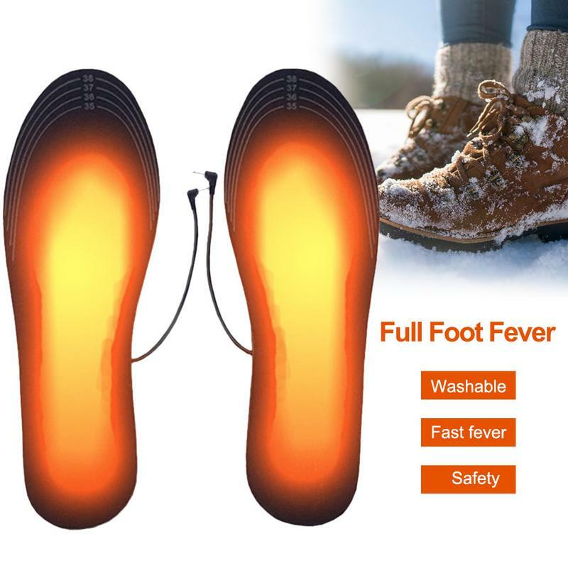 الحذاء الساخن إدراج قابلة للشحن الكهربائية USB ساخنة نعل النعال الحرارية القدم دفئا للصيد في الهواء الطلق الصيد المشي لمسافات طويلة