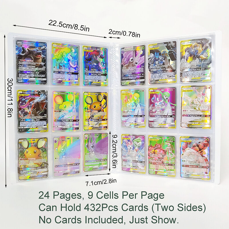 جديد 432 قطعة كتاب البوم بوكيمون بطاقات حامل أنيمي بطاقة كتاب ملف تحميل قائمة قدرة الموثق مجلد جمع هدايا الاطفال اللعب