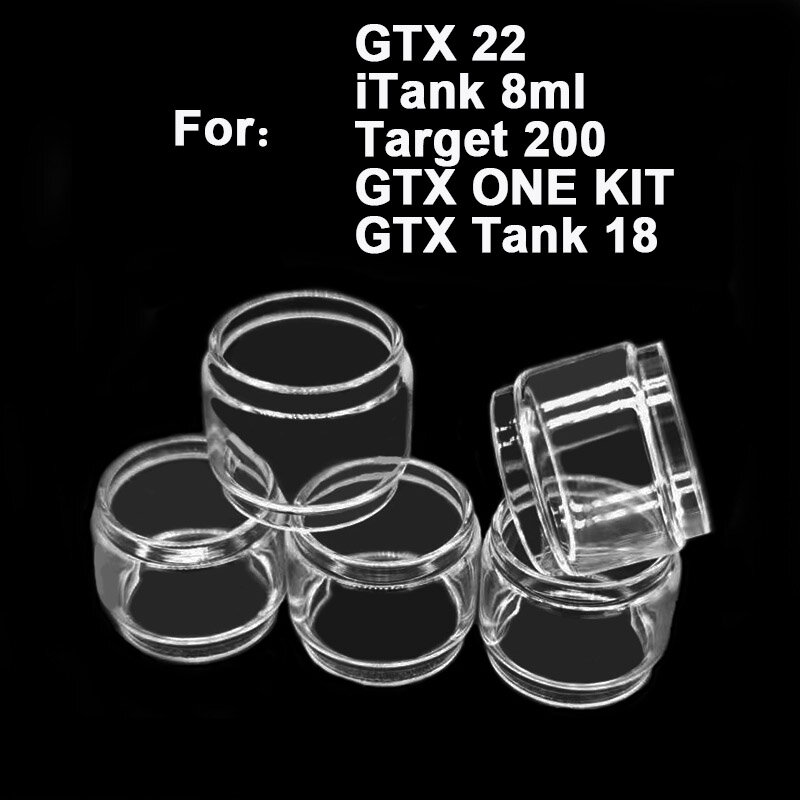 فقاعة الزجاج أنبوب ل iTank ، الهدف 200 ، GTX 1 عدة ، 18 الدهون الزجاج الحاويات ، خزان الملحقات ، 22 iTank ، 8 مللي ، 5 قطعة