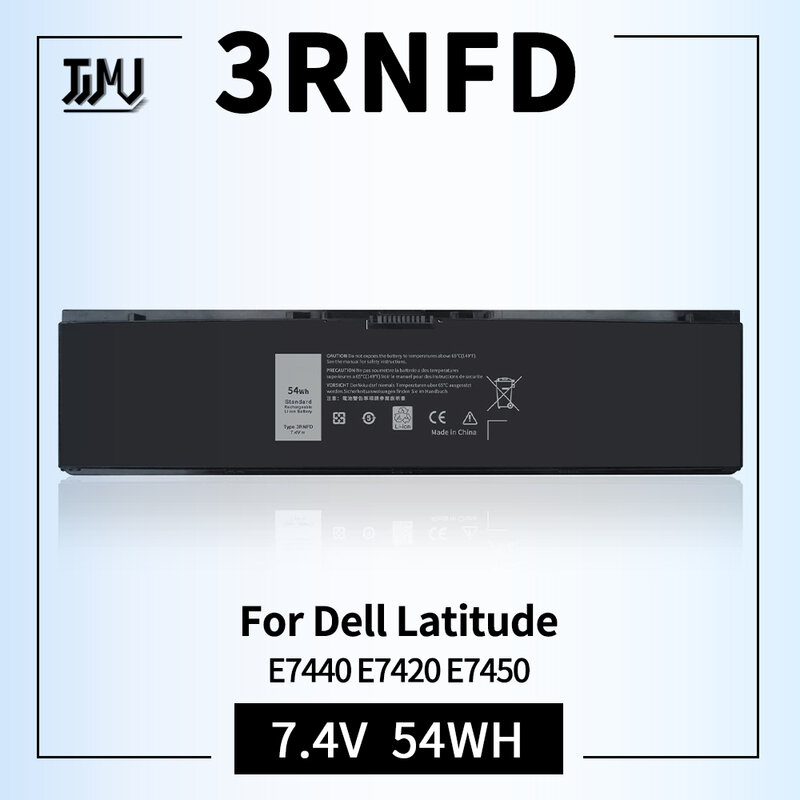 بطارية عالية السعة 54Wh E7440 3RNFD بديلة لأجهزة الكمبيوتر المحمول من Dell Latitude 14 E7450 E7420 Series V8XN3 34GKR 451-BBOG BBFV 7.4V