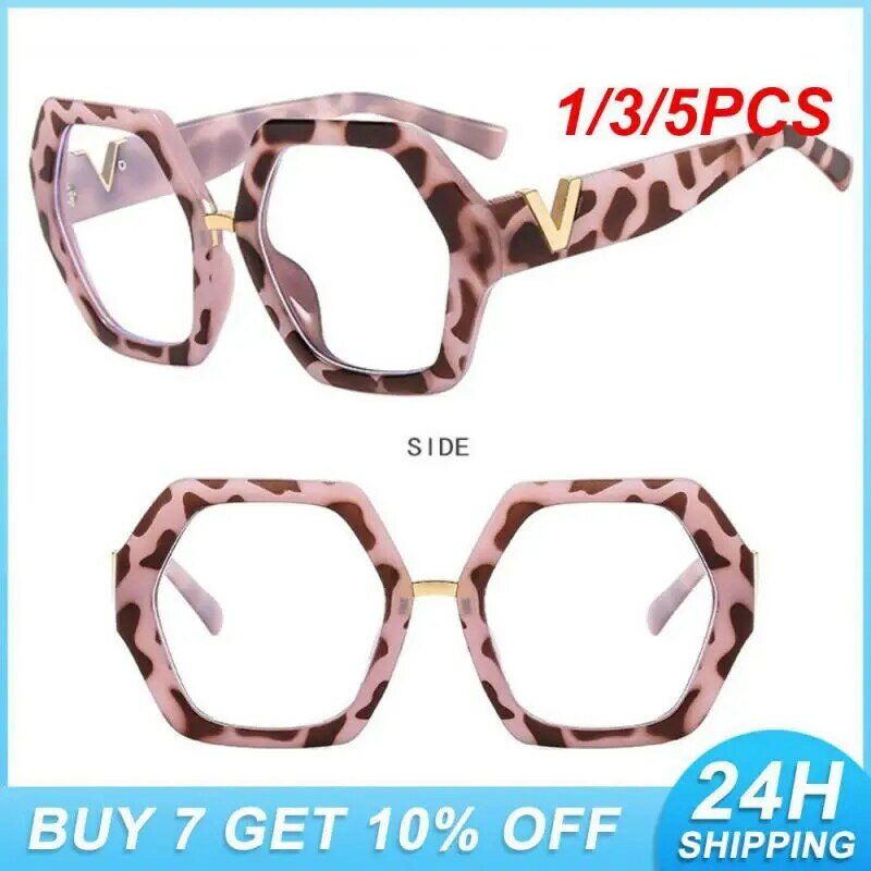 نظارات مضلعة عتيقة شفافة للرجال والنساء ، مرآة مسطحة ، نظارات كمبيوتر ، مضلعة ، 1 * * ، 3 * ، 5 * *