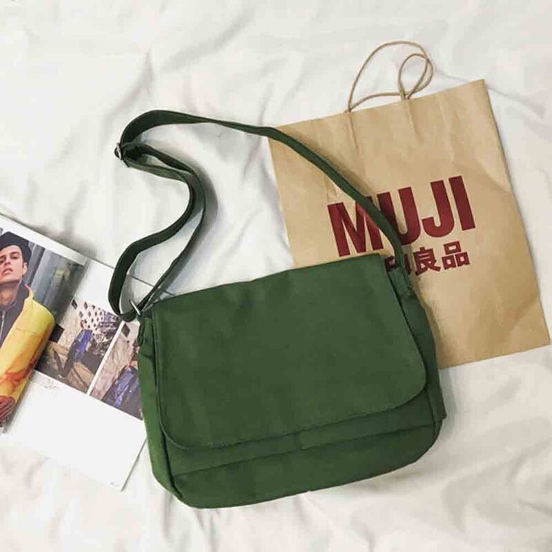 حقيبة ساعي اليابانية متعددة الوظائف حقيبة ساعي الشباب موضة الفن كلية نمط بسيط المحمولة واحدة الكتف ثلاثية الأبعاد نمط الحقائب