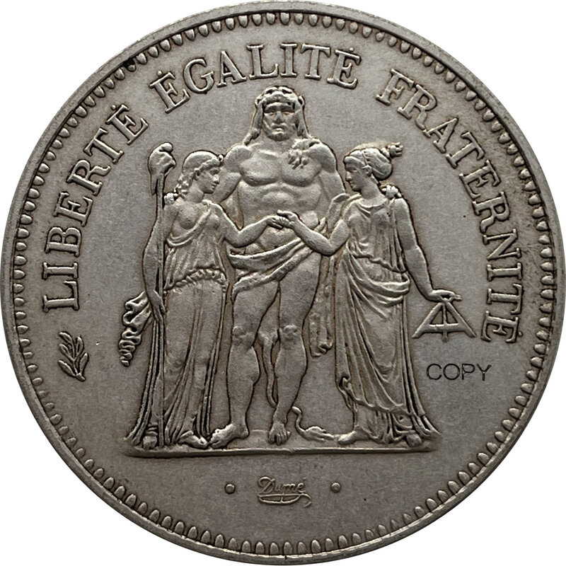 فرنسا 1979 50 فرنك فرنسي Hercule De Dupre مطلية بالفضة نسخة تذكارية عملة Ww2 Moneda العملات المعدنية القابلة للجمع