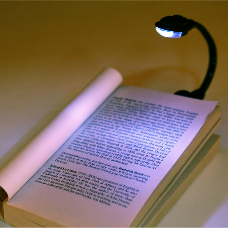 مصباح قراءة صغير LED مع مشبك ، ضوء ساطع ، للقراءة ، السفر ، غرفة النوم ، قارئ الكتب ، هدايا الكريسماس
