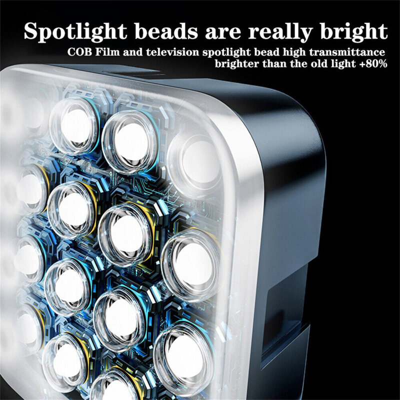 مصباح كاميرا LED مع لوحة عكس الضوء ، سطوع عالية ، ألوان قابلة للتعديل ، إضاءة التصوير الفوتوغرافي ، 5 واط ، 3000-6000K