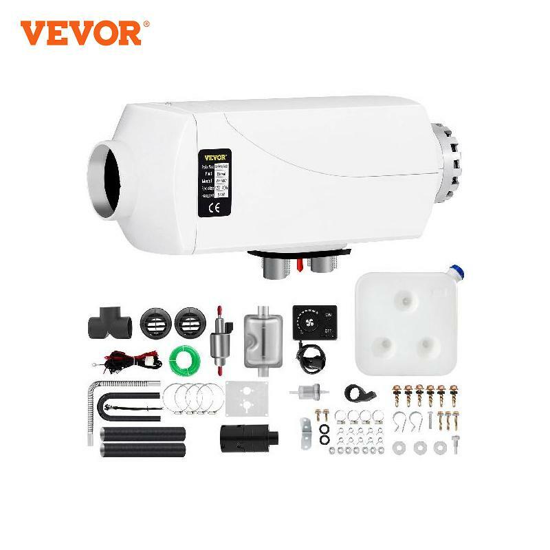 VEVOR-سخان هواء ديزل ، كاتم للصوت لـ RV ، سيارة ، حافلة ، وقوف السيارات ، 2 قناة ، تنفيس مزدوج ، مفتاح مقبض الباب ، 5KW ، 12 فولت