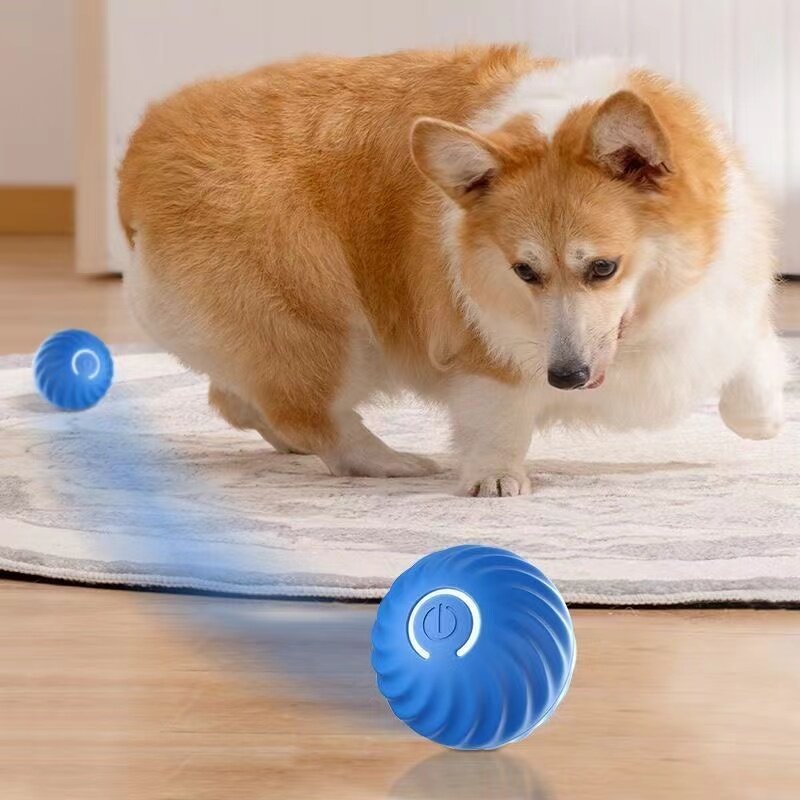 كرة لعبة الكلب الذكية القابلة لإعادة الشحن ، تلقائية ، إلكترونية ، تفاعلية ، تدريب ، حيوان أليف ، جاذبية ، متحركة ، دحرجة نشطة