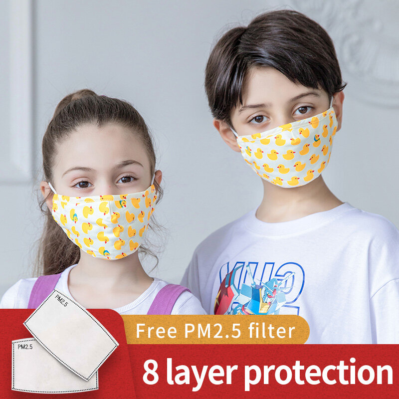 الأطفال القطن قناع PM2.5 تصفية ثلاثية الأبعاد ثلاث طبقات القماش قناع القطن الخالص قابل للغسل قناع الشتاء قناع الحماية