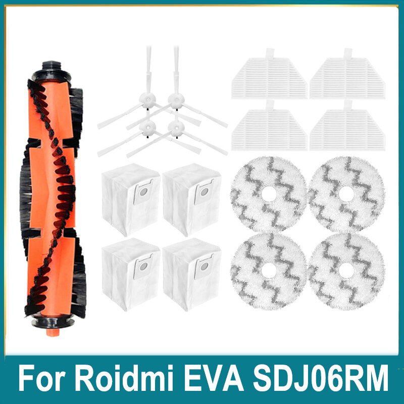 ملحقات Roidmi EVA التنظيف الذاتي تفريغ الروبوت فراغ SDJ06RM الرئيسية الجانب فرشاة Hepa تصفية أكياس الغبار ممسحة القماش