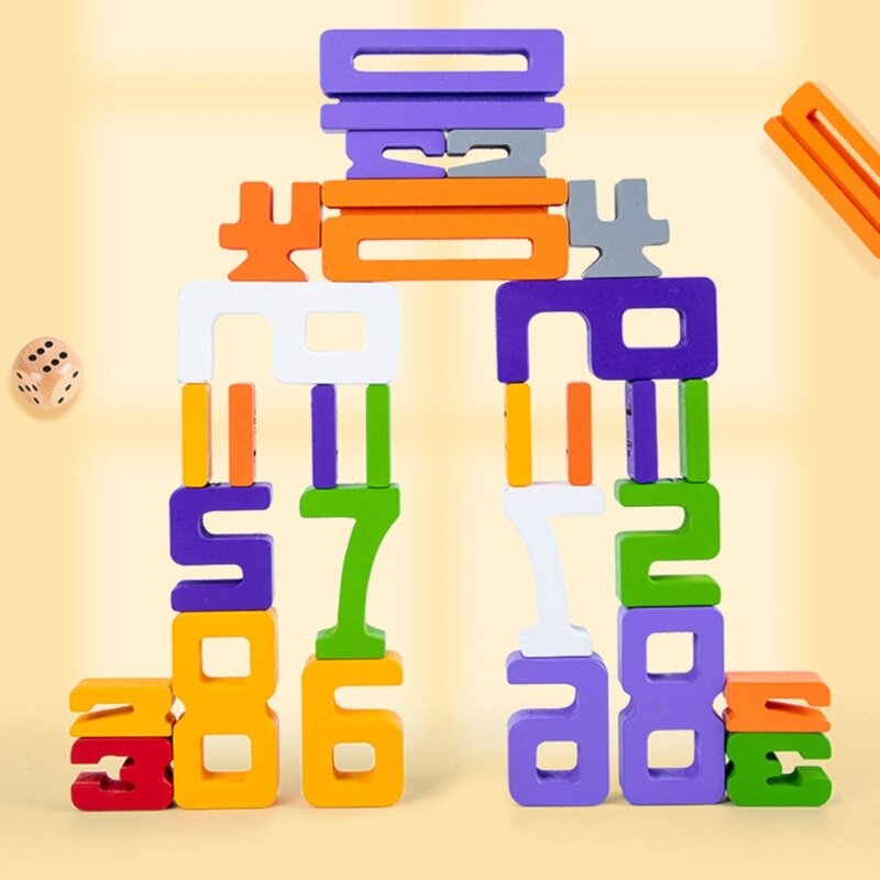 مجموعة ألعاب مكعبات على شكل رقم رياضي لمدة 3 سنوات من العمر، مجموعة ألغاز تعليمية