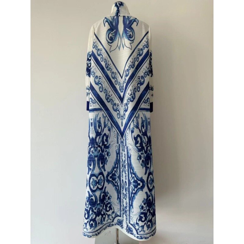 YUDX-معطف طويل نسائي بياقة مطوية ، عباية الموضة ، المصمم الأصلي ، فستان كارديجان أنيق رائع ، جديد ،
