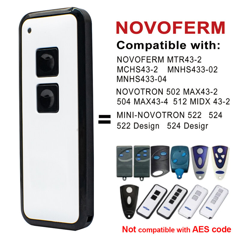 NOVOFERM MINI-NOVOTRON 522 524 جهاز إرسال سلسلة مفاتيح لبوابة الرمز المتداول بجهاز تحكم عن بعد من NOVOFERM من باب المرآب