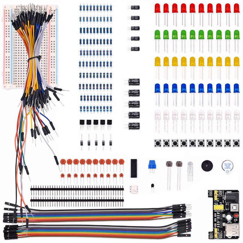 لتقوم بها بنفسك مجموعة بداية المشروع Arduino UNO R3 لتقوم بها بنفسك مجموعة المكونات الإلكترونية مع 830/400 نقطة التعادل اللوح