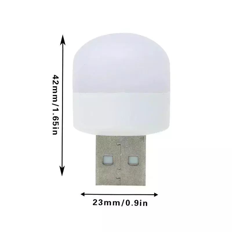 مصباح ليلي USB صغير مع سدادة ، حماية للعين ، قراءة الكتب ، الكمبيوتر ، شحن طاقة المحمول ، مصباح LED ، أبيض دافئ ، 20 ، 1 US