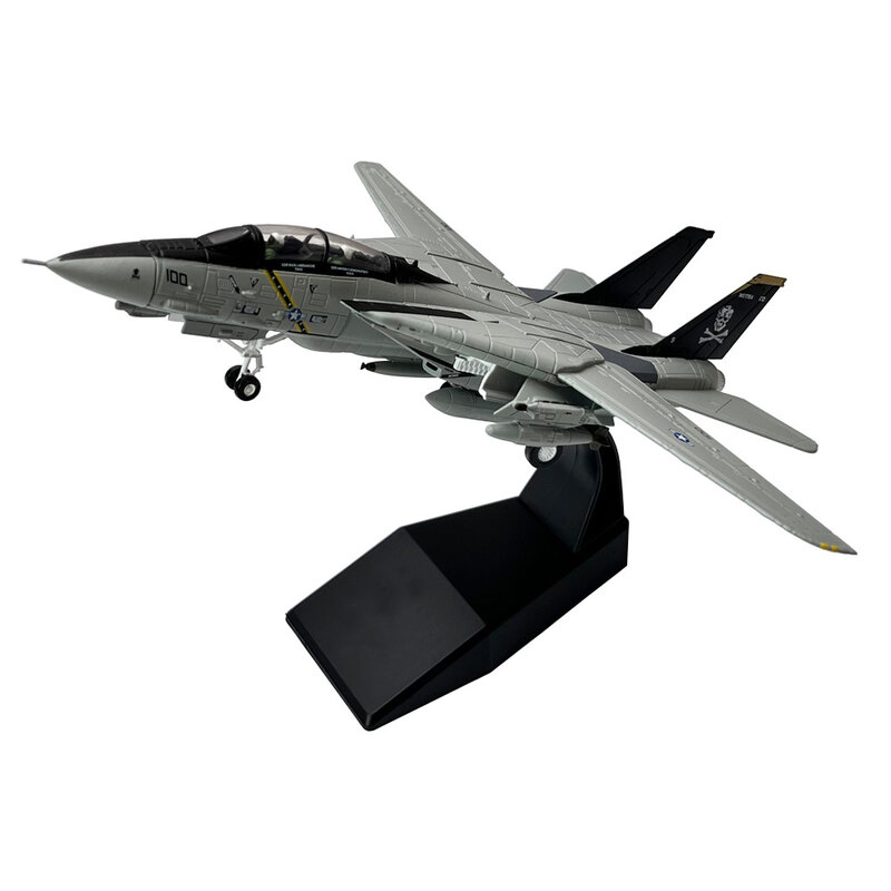 1:100 1/100 مقياس الولايات المتحدة Grumman F14 F-14 Tomcat مقاتلة دييكاست طائرة معدنية طائرة نموذج طائرة ألعاب أطفال جمع هدية