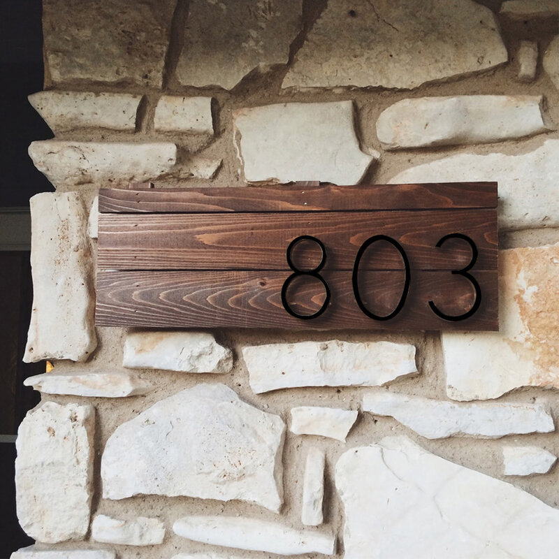 العائمة رقم المنزل متعددة الأغراض الاكريليك حديقة باب صندوق البريد عنوان رقم الزخرفية سهلة التركيب