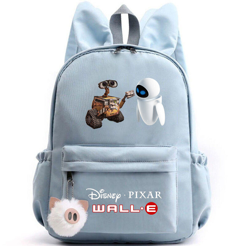 حقيبة ظهر روبوت ديزني-وول-E للفتيات والفتيان ، حقيبة ظهر للأطفال ، حقائب مدرسية غير رسمية ، حقائب ظهر آذان أرنب للسفر ، مراهقين
