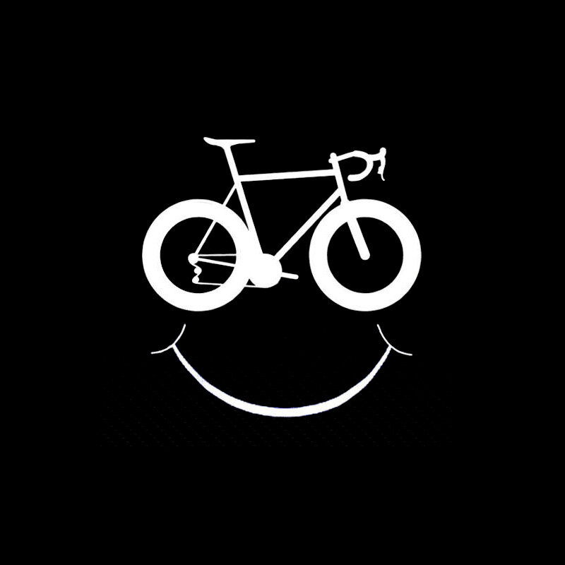 YUIN يبتسم دراجة نمط سيارة ملصق موضة السيارات الإبداعية ملصق مائي بولي كلوريد الفينيل الجسم الديكور عالية الجودة واقية من الشمس الشارات