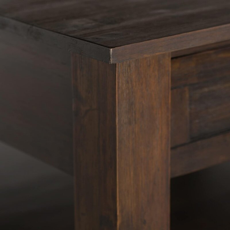 طاولة قهوة بني من خشب السنط ، طاولات بنية اللون ، طاولة ريفية بالفحم المنكوب ، مركز الطاولة ، أثاث الصالون ، 38 في ، مربع واسع