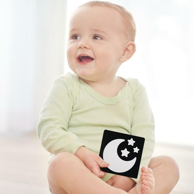 الرضع بطاقات عالية التباين البصرية التحفيز التباين فلاش بطاقات التعلم واضح الطباعة عديم الرائحة بطاقات مونتيسوري الحسية ل