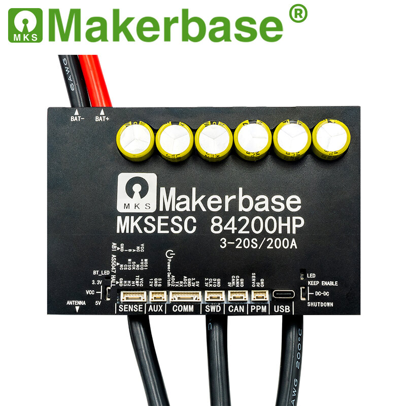 Makerbase-تيار عالٍ لروبوت قتال الرقائق الإلكترونية ، لوح ركوب الأمواج ، روبوت AGV ، Alu PCB ، VESC 84200HP ، 84V ، 200A